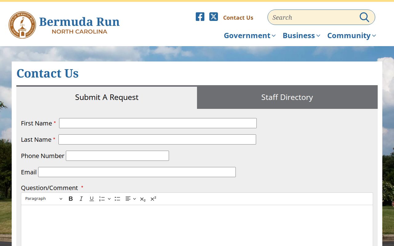 Bermuda Run court records town hall contact information