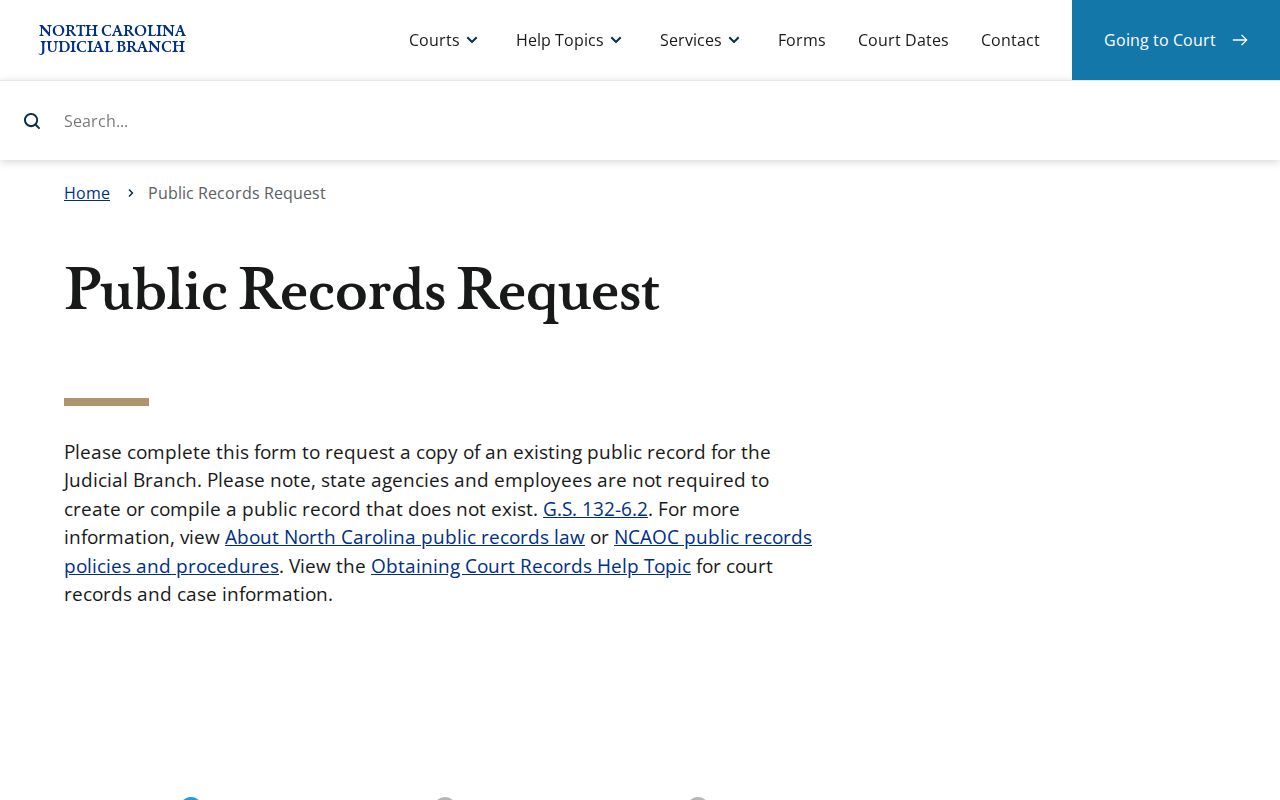 Davie County court records Judicial Branch public records request form