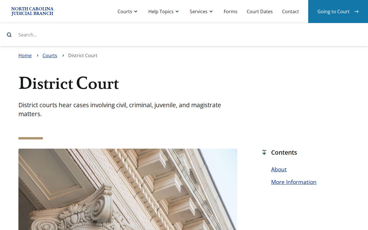 Davie County criminal docket District Court jurisdiction source